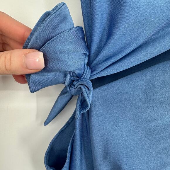 Coperni Asymmetric Flower Gown Satin Cut-Out Sleeveless Rosette Midi Maxi Dress - Picture 13 of 16